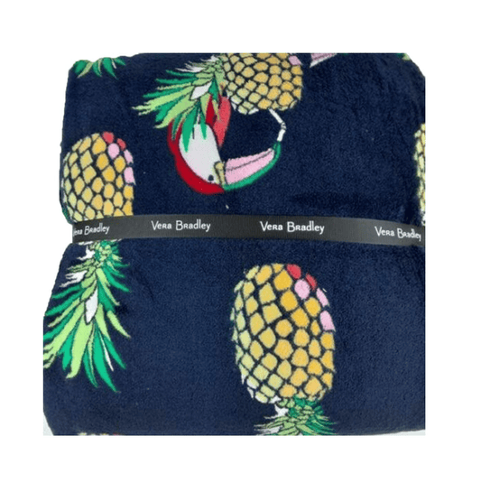 Pineapple Print Vera Bradley Throw Blanket (80" in x 50" in)