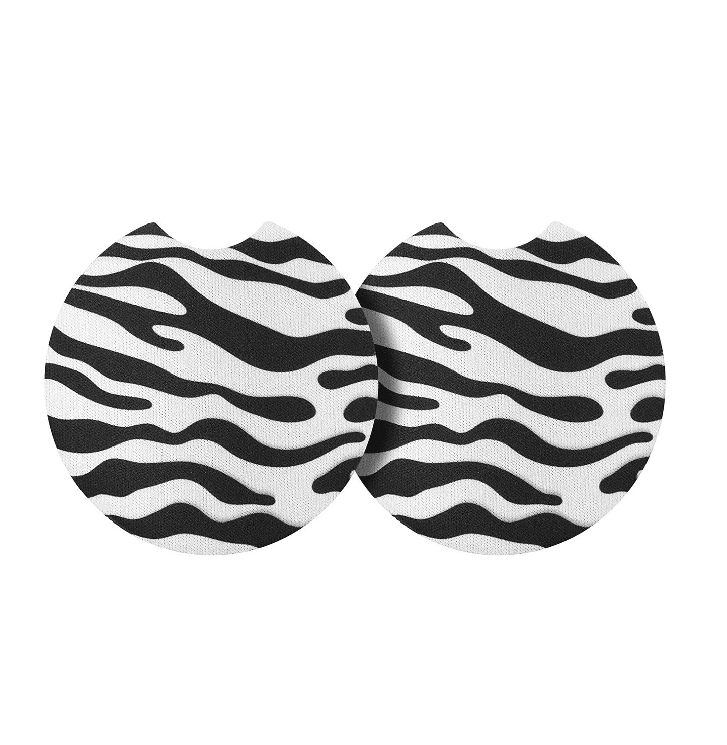 Zebra Print Car Coasters (2 Pack)