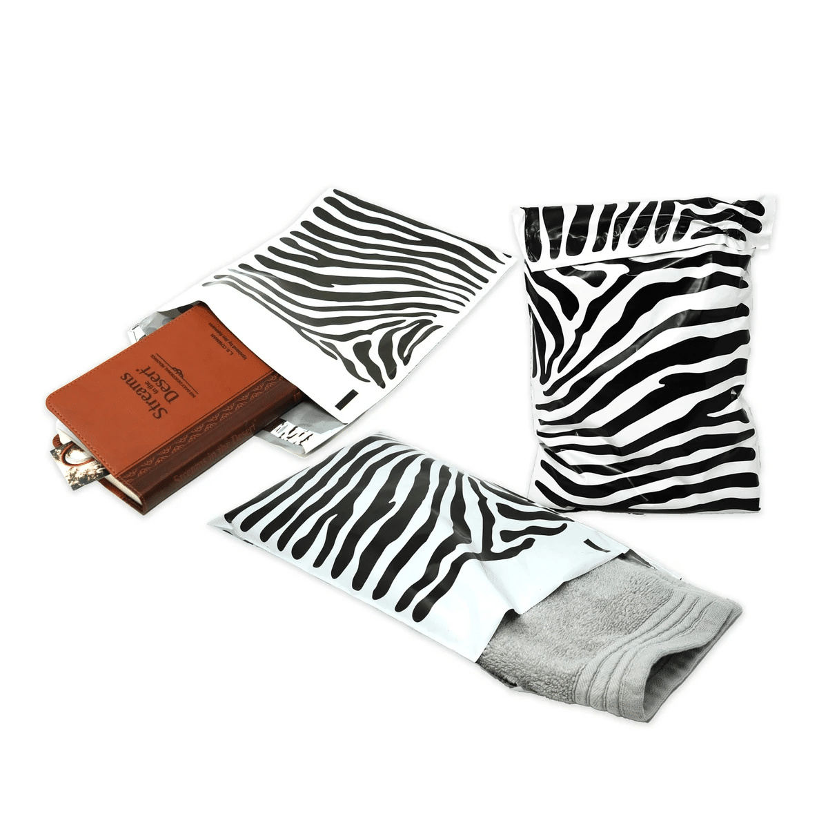 Zebra Print Bubble Mailers (50 Pack)