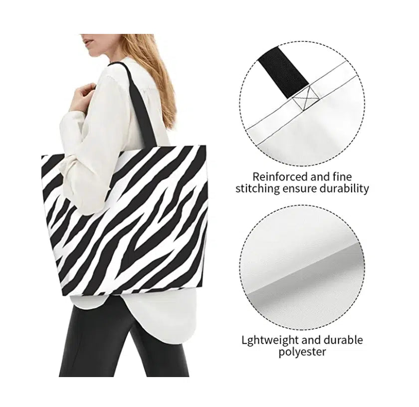 Zebra Print Tote Bag