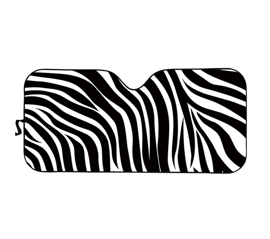 Zebra Print Car Windshield Sun Shade