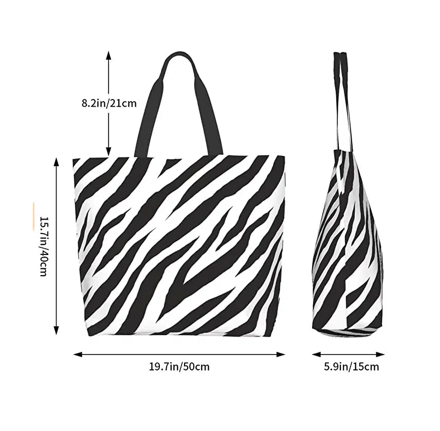 Zebra Print Tote Bag